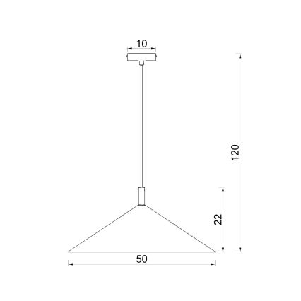 Luster na sajli ANEGA 1xGX53/15W/230V promjer 50 cm burgundska