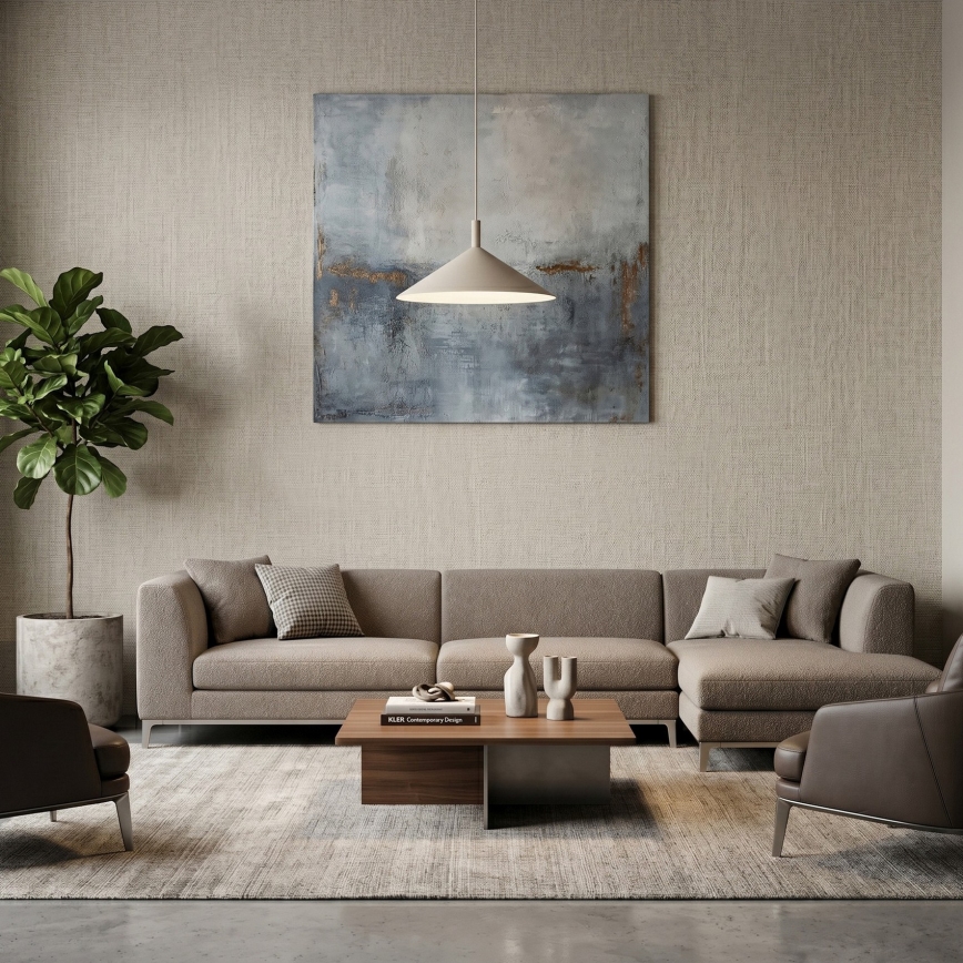 Luster na sajli ANEGA 1xGX53/15W/230V Ø 40 cm bež