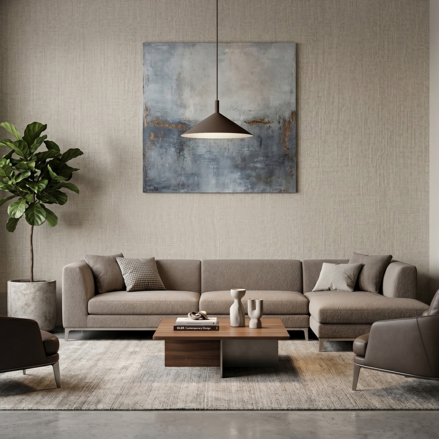 Luster na sajli ANEGA 1xGX53/15W/230V Ø 40 cm smeđi