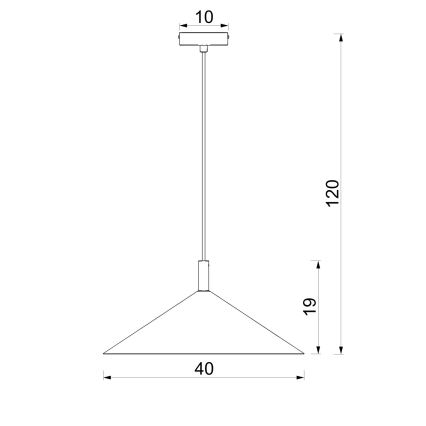 Luster na sajli ANEGA 1xGX53/15W/230V Ø 40 cm smeđi