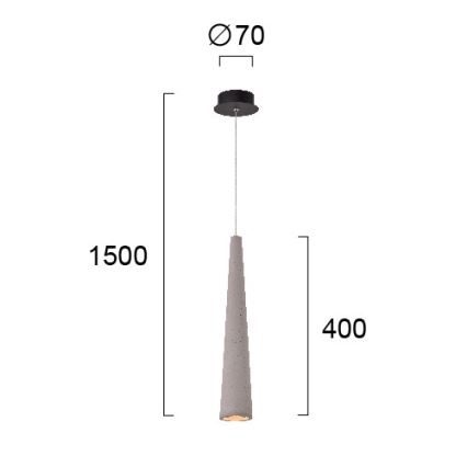 Luster na sajli ANISHA 1xGU10/35W/230V sivi