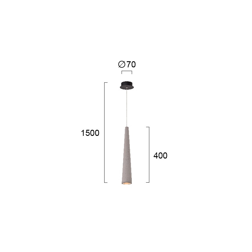 Luster na sajli ANISHA 1xGU10/35W/230V sivi