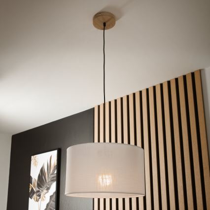 Luster na sajli ANTONIO 1xE27/60W/230V hrast
