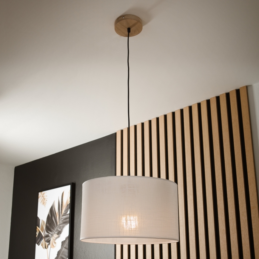 Luster na sajli ANTONIO 1xE27/60W/230V hrast