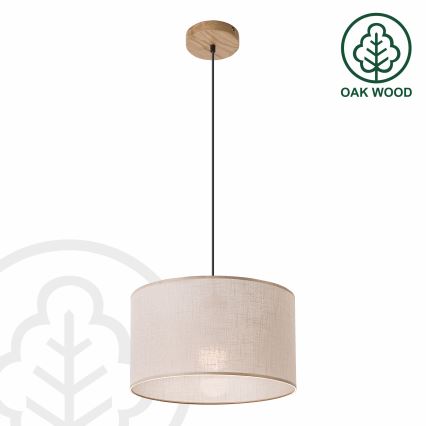Luster na sajli ANTONIO 1xE27/60W/230V, hrast