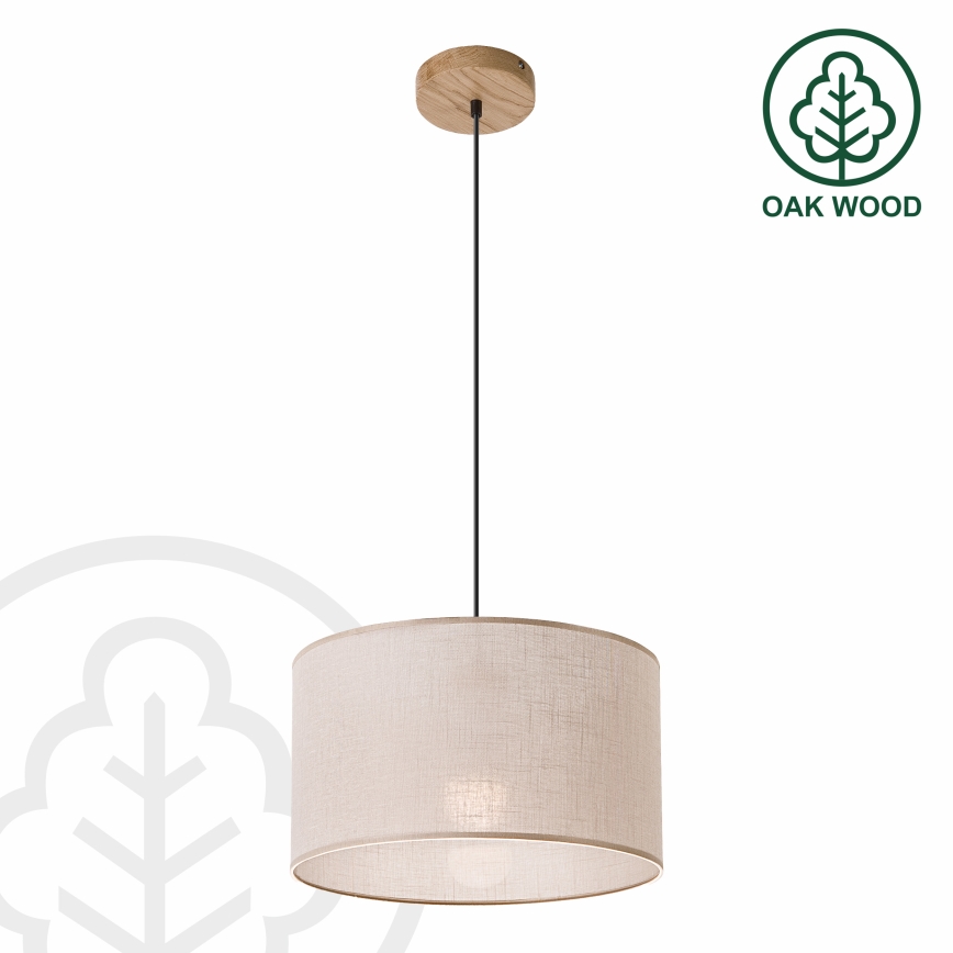 Luster na sajli ANTONIO 1xE27/60W/230V, hrast