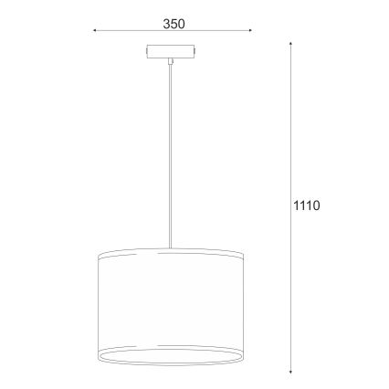 Luster na sajli ANTONIO 1xE27/60W/230V bukva