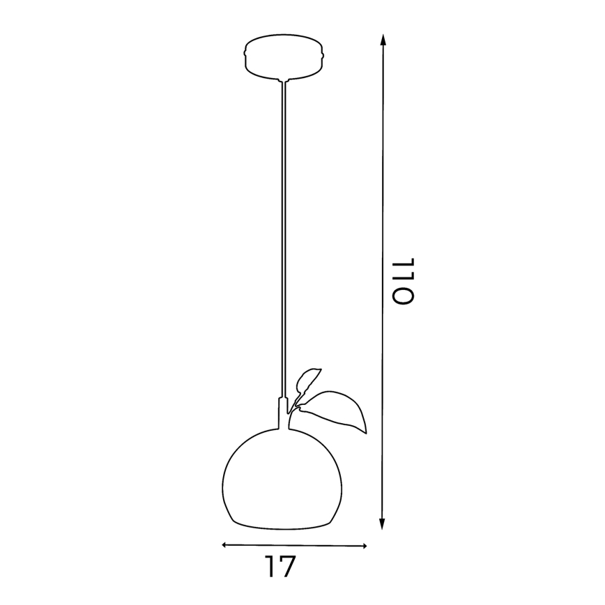 Luster na sajli APPLE 1xE27/15W/230V crvena