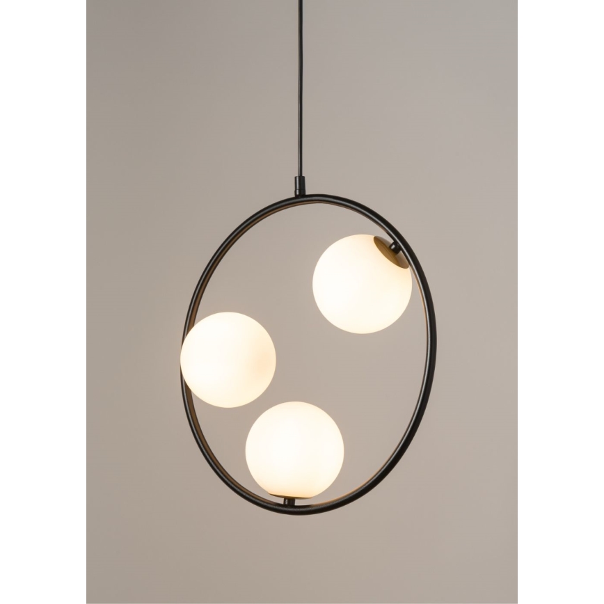 Luster na sajli AQUA 3xG9/12W/230V crna