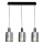 Luster na sajli ARCADIA 3xE27/60W/230V crna/dimna
