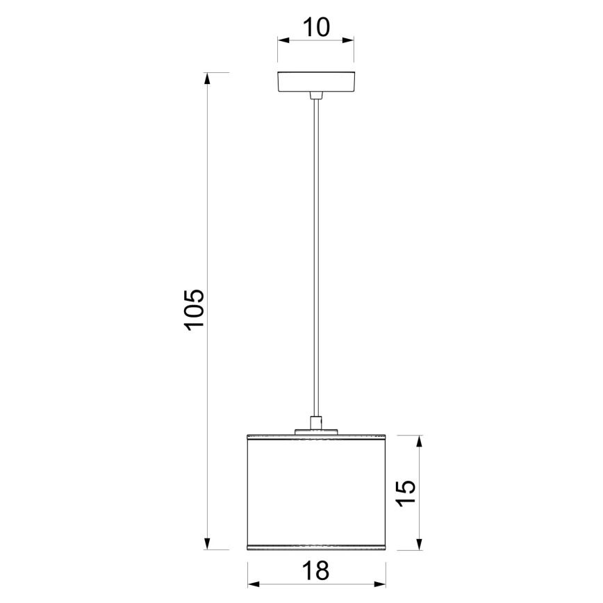 Luster na sajli ARDEN 1xE27/15W/230V pr. 18 cm bež