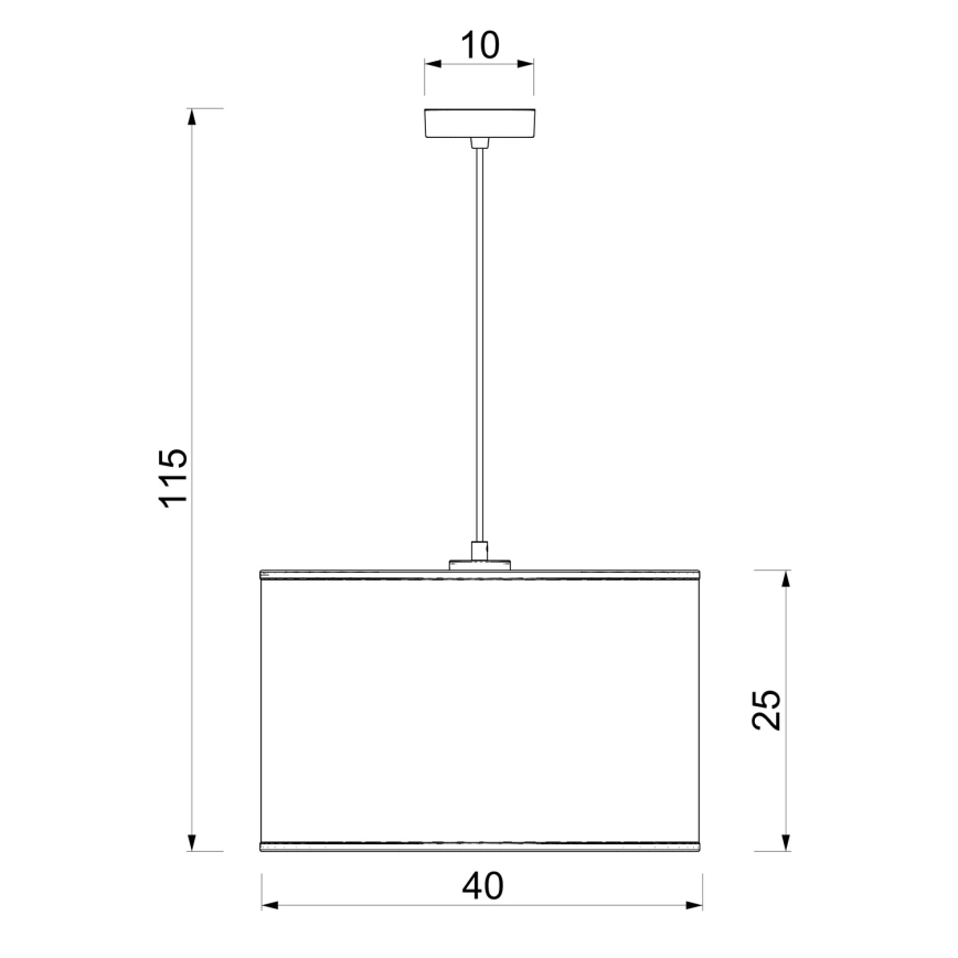 Luster na sajli ARDEN 1xE27/15W/230V promjer 40 cm bež
