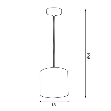 Luster na sajli ARDEN 1xE27/60W/230V pr. 18 cm bijela/zlatna