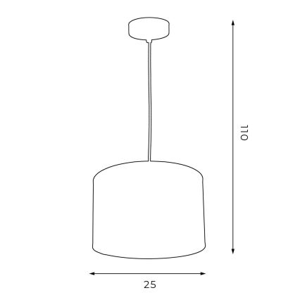 Luster na sajli ARDEN 1xE27/60W/230V pr. 25 cm bijela