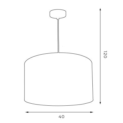 Luster na sajli ARDEN 1xE27/60W/230V pr. 40 cm bijela