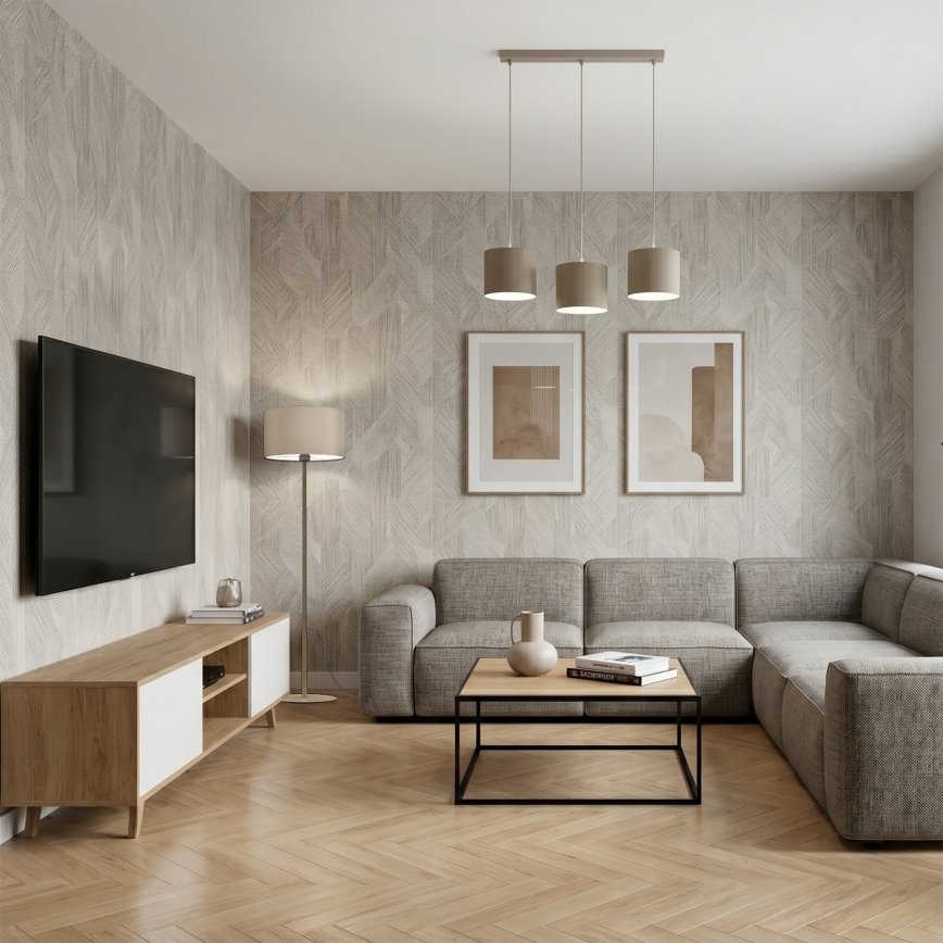 Luster na sajli ARDEN 3xE27/15W/230V bež