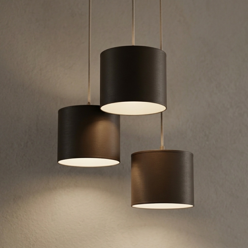 Luster na sajli ARDEN 3xE27/15W/230V, promjer 30 cm, bež/smeđa
