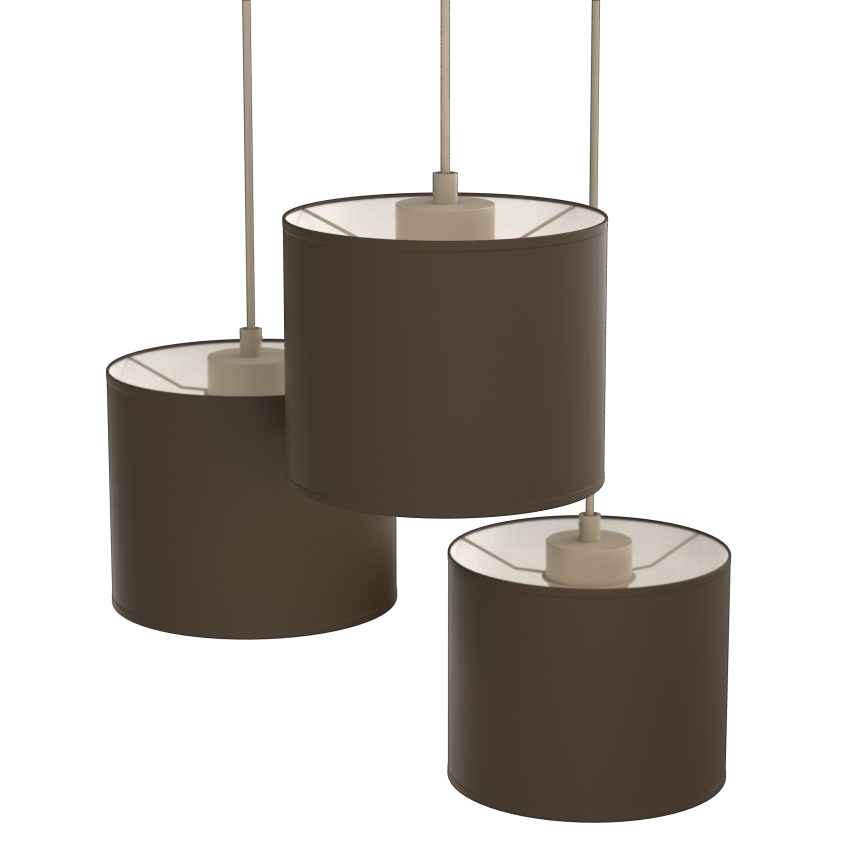 Luster na sajli ARDEN 3xE27/15W/230V, promjer 30 cm, bež/smeđa
