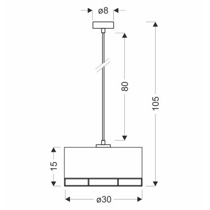 Luster na sajli ARDI 1xE27/40W/230V smeđa/crna