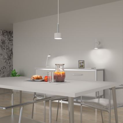 Luster na sajli ARENA 1xGX53/11W/230V bijela/sjajni krom