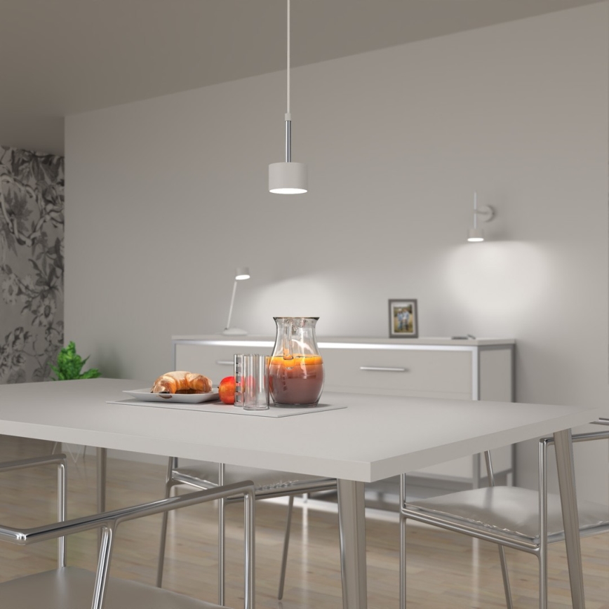Luster na sajli ARENA 1xGX53/11W/230V bijela/sjajni krom