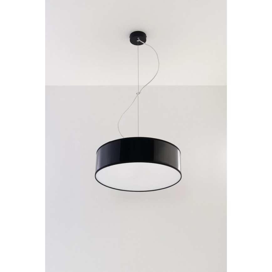 Luster na sajli ARENA 35 2xE27/60W/230V crna