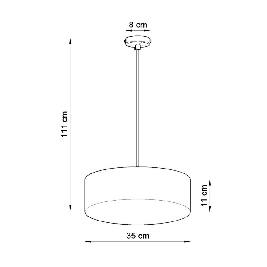 Luster na sajli ARENA 35 2xE27/60W/230V crna