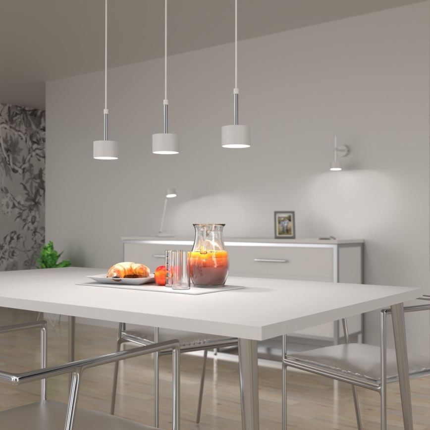 Luster na sajli ARENA 3xGX53/11W/230V bijela/sjajni krom