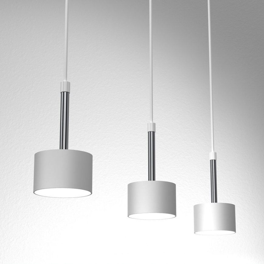 Luster na sajli ARENA 3xGX53/11W/230V bijela/sjajni krom