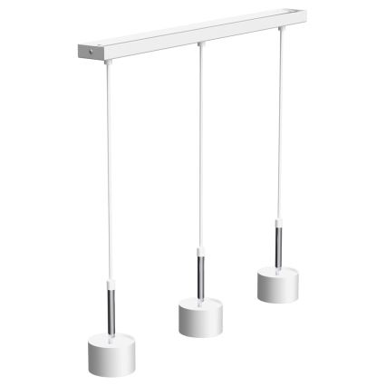 Luster na sajli ARENA 3xGX53/11W/230V bijela/sjajni krom