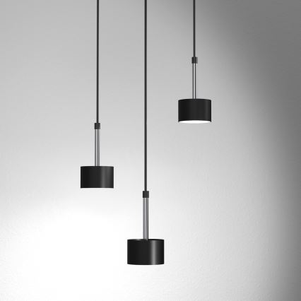 Luster na sajli ARENA 3xGX53/11W/230V crna/sjajni krom