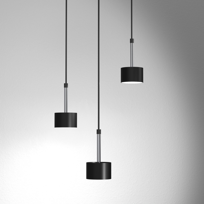 Luster na sajli ARENA 3xGX53/11W/230V crna/sjajni krom