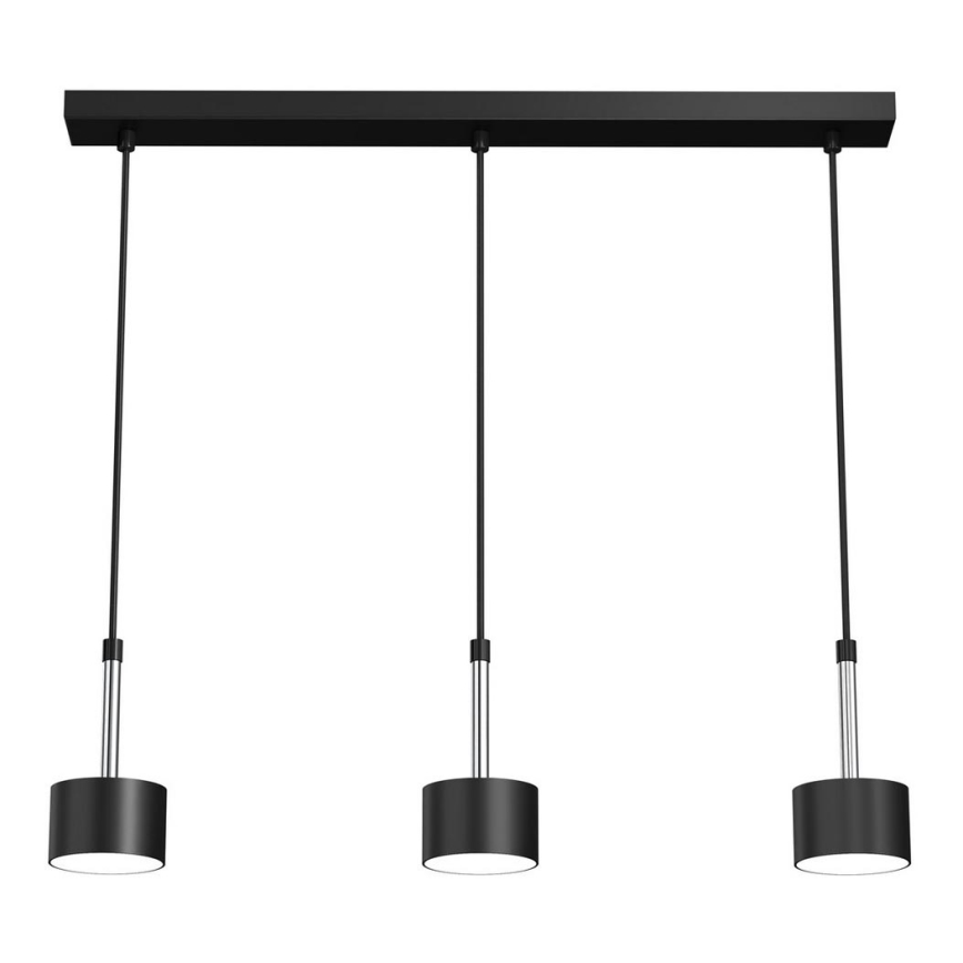 Luster na sajli ARENA 3xGX53/11W/230V crna/sjajni krom