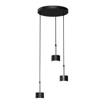 Luster na sajli ARENA 3xGX53/11W/230V crna/sjajni krom