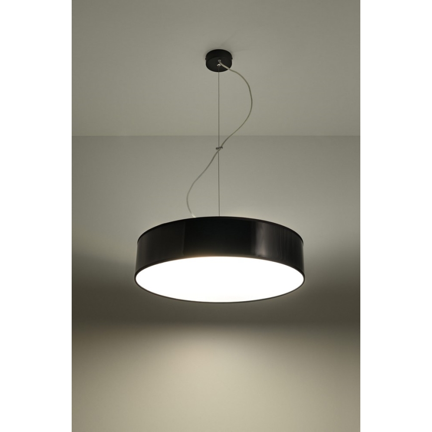 Luster na sajli ARENA 45 3xE27/60W/230V crna