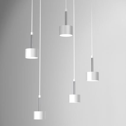 Luster na sajli ARENA 5xGX53/11W/230V bijela/sjajni krom