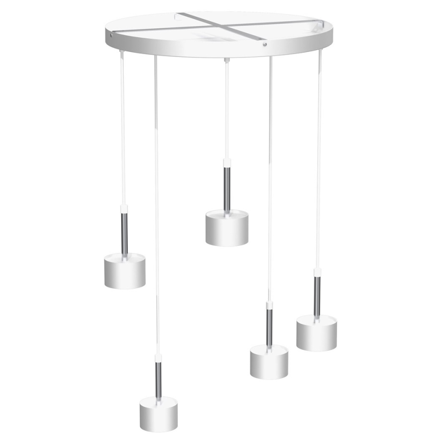 Luster na sajli ARENA 5xGX53/11W/230V bijela/sjajni krom