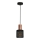 Luster na sajli ARES BLACK 1xE27/60W/230V