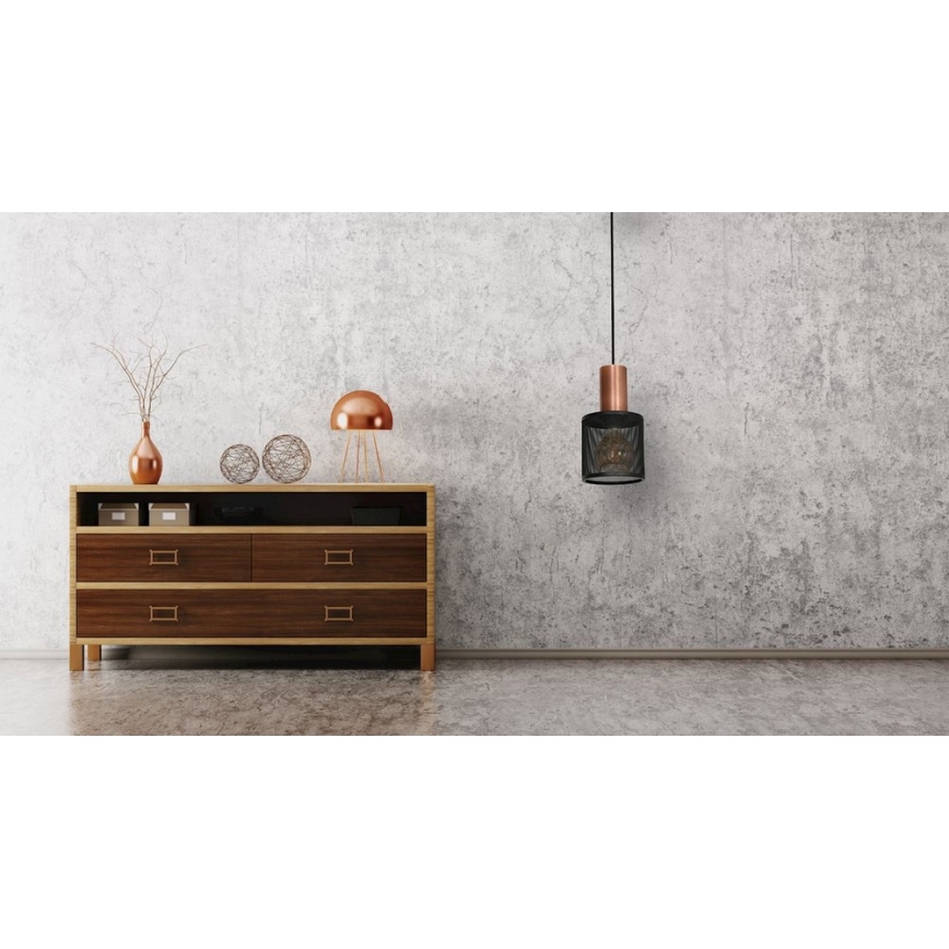 Luster na sajli ARES BLACK 1xE27/60W/230V