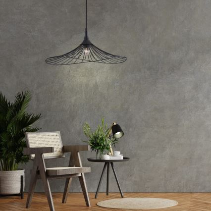 Luster na sajli ARIELLE 1xE27/20W/230V pr. 50 cm crna