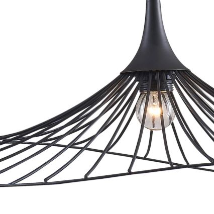 Luster na sajli ARIELLE 1xE27/20W/230V pr. 50 cm crna