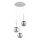 Luster na sajli ARVENA 3xE14/10W/230V sjajni krom/crna/dimljena