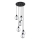 Luster na sajli ARVENE 6xE27/15W/230V crna/sjajni krom