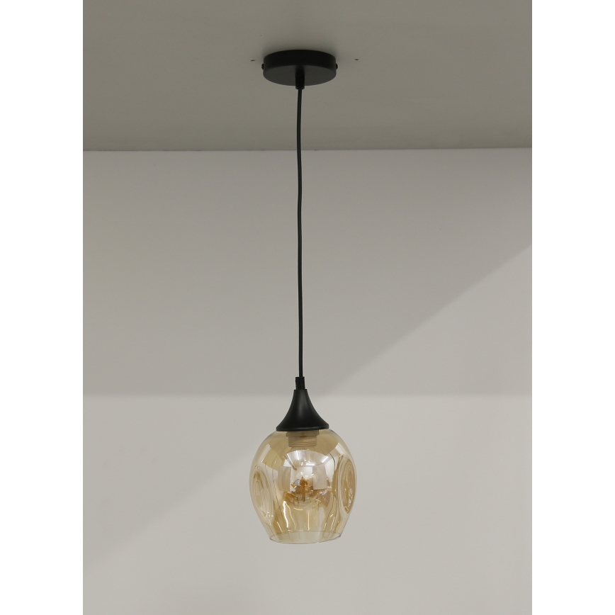 Luster na sajli ASPA 1xE27/40W/230V crna