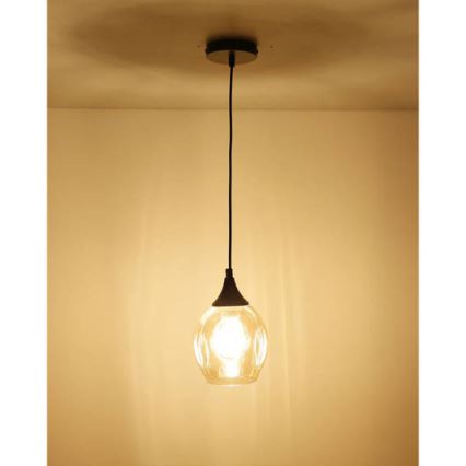 Luster na sajli ASPA 1xE27/40W/230V crna