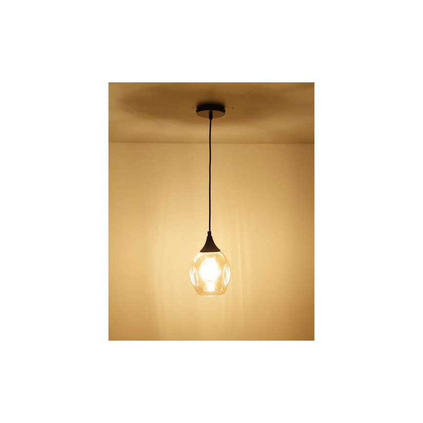 Luster na sajli ASPA 1xE27/40W/230V crna