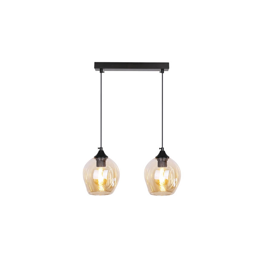 Luster na sajli ASPA 2xE27/40W/230V crna