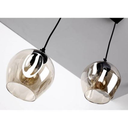 Luster na sajli ASPA 2xE27/40W/230V crna