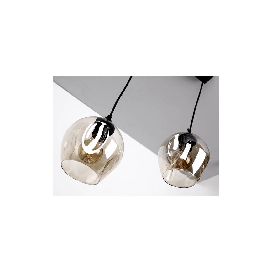 Luster na sajli ASPA 2xE27/40W/230V crna