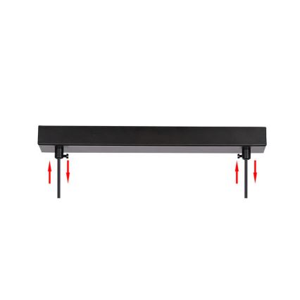 Luster na sajli ASPA 2xE27/40W/230V crna